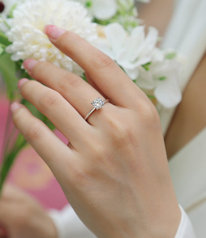 Oath 1-2 Carat Moissanite Wedding Ring Set in S925 Silver