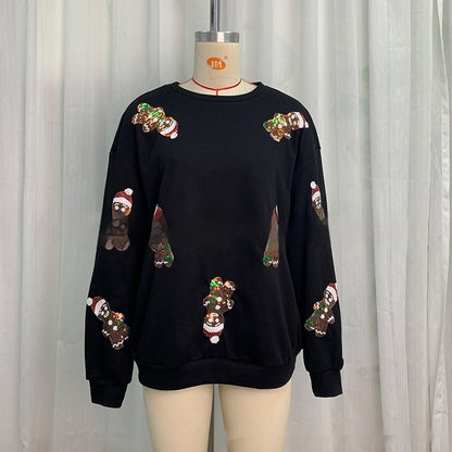 Women's Christmas Ginger Sequined Sweater