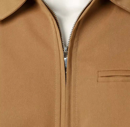 Men's Jacket Solid Color With Zipper Windproof Fashion Men's