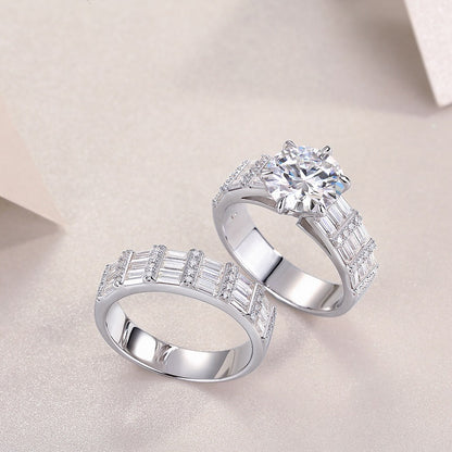 Vanilla 3-Carat Moissanite Ring in Sterling Silver