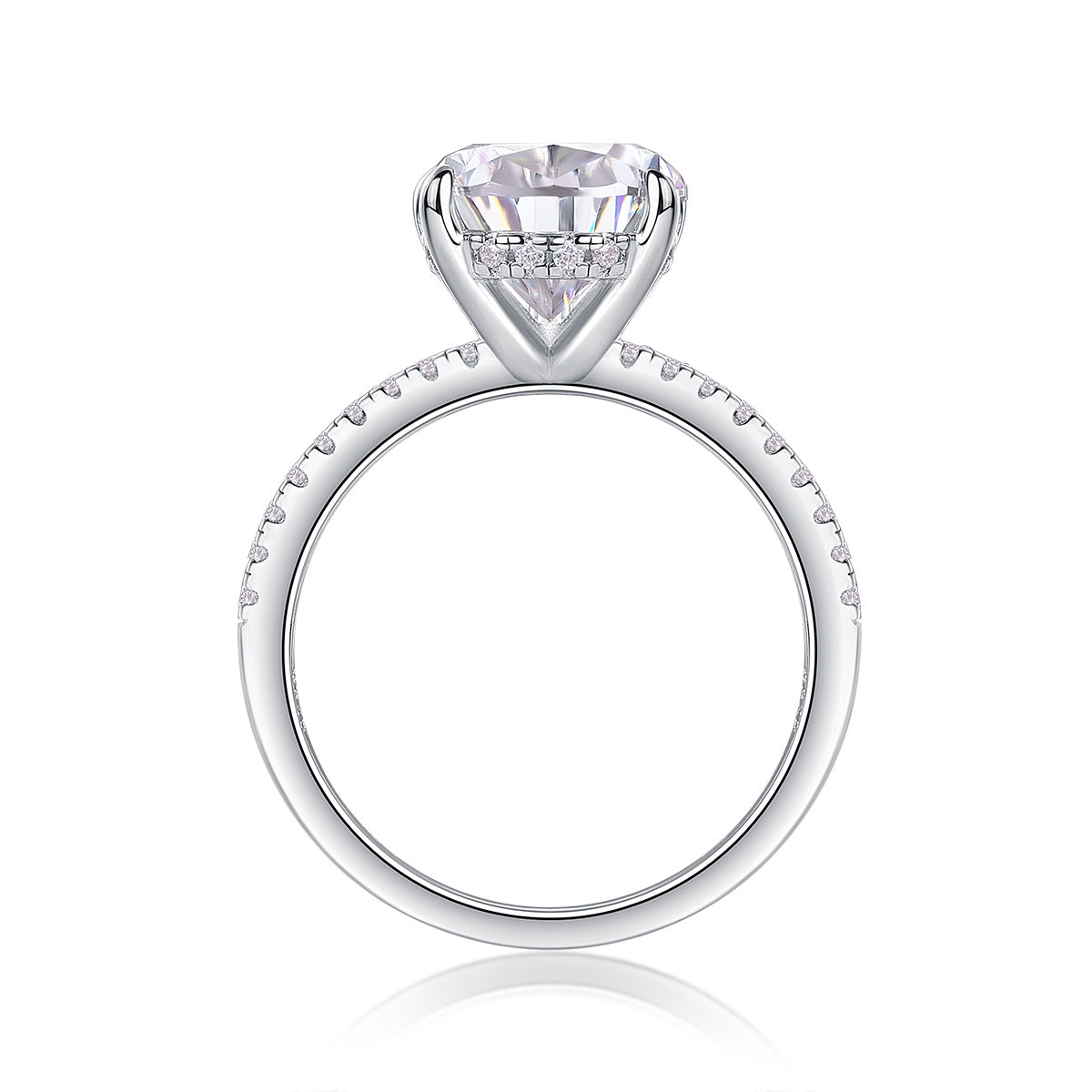 Light and Shadow Moissanite Diamond Ring Set