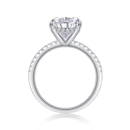 Light and Shadow Moissanite Diamond Ring Set