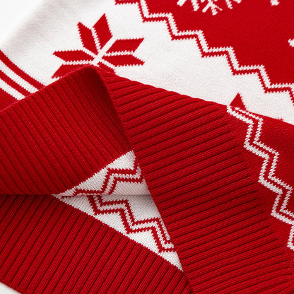 Cartoon Elk Jacquard Pullover Bottoming Sweater