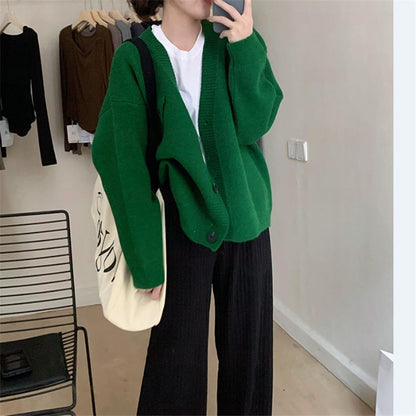 Loose Solid Color Outerwear Top For Women