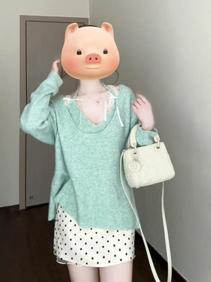 New Fashion Short Pullover Long Sleeve Women