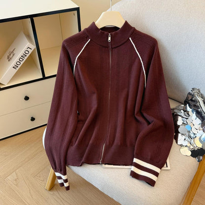 Design Sense Fashion Zipper Cardigan Outerwear