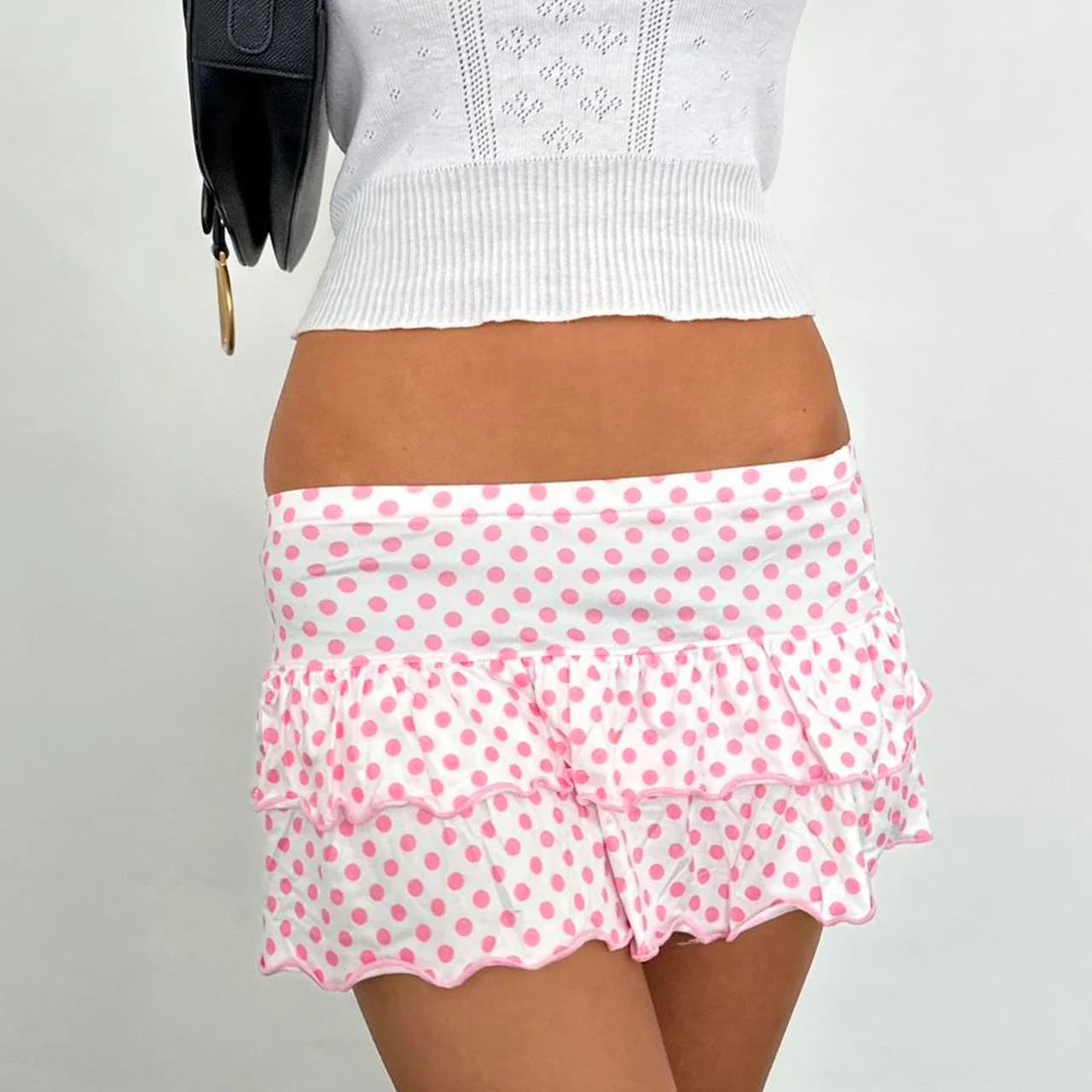 Multi-layer Short Skirt Hot Girl Navel Print Stitching