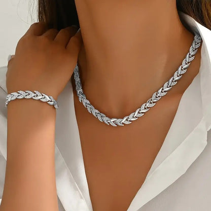 Willow Leaf Diamond Bracelet & Necklace – Affordable Luxury
