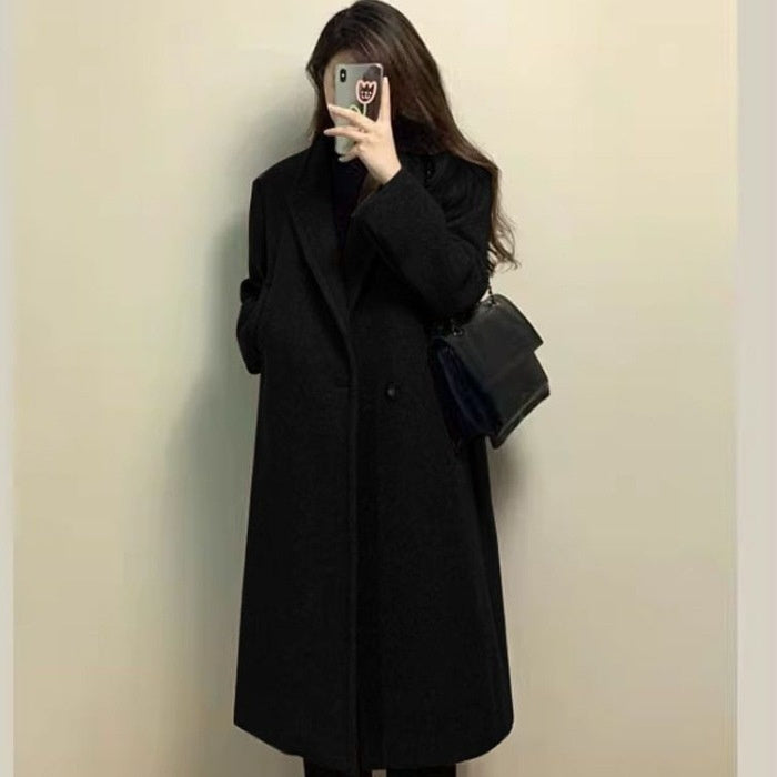 Overcoat Coat Overknee Thickened Mid-length Elegant Woolen