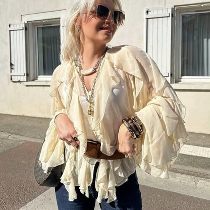 Women's Laminated Versatile Long Sleeve Shirt Pullover