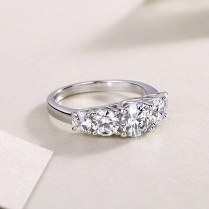 1 Carat Moissanite Wedding Ring in S925 Silver