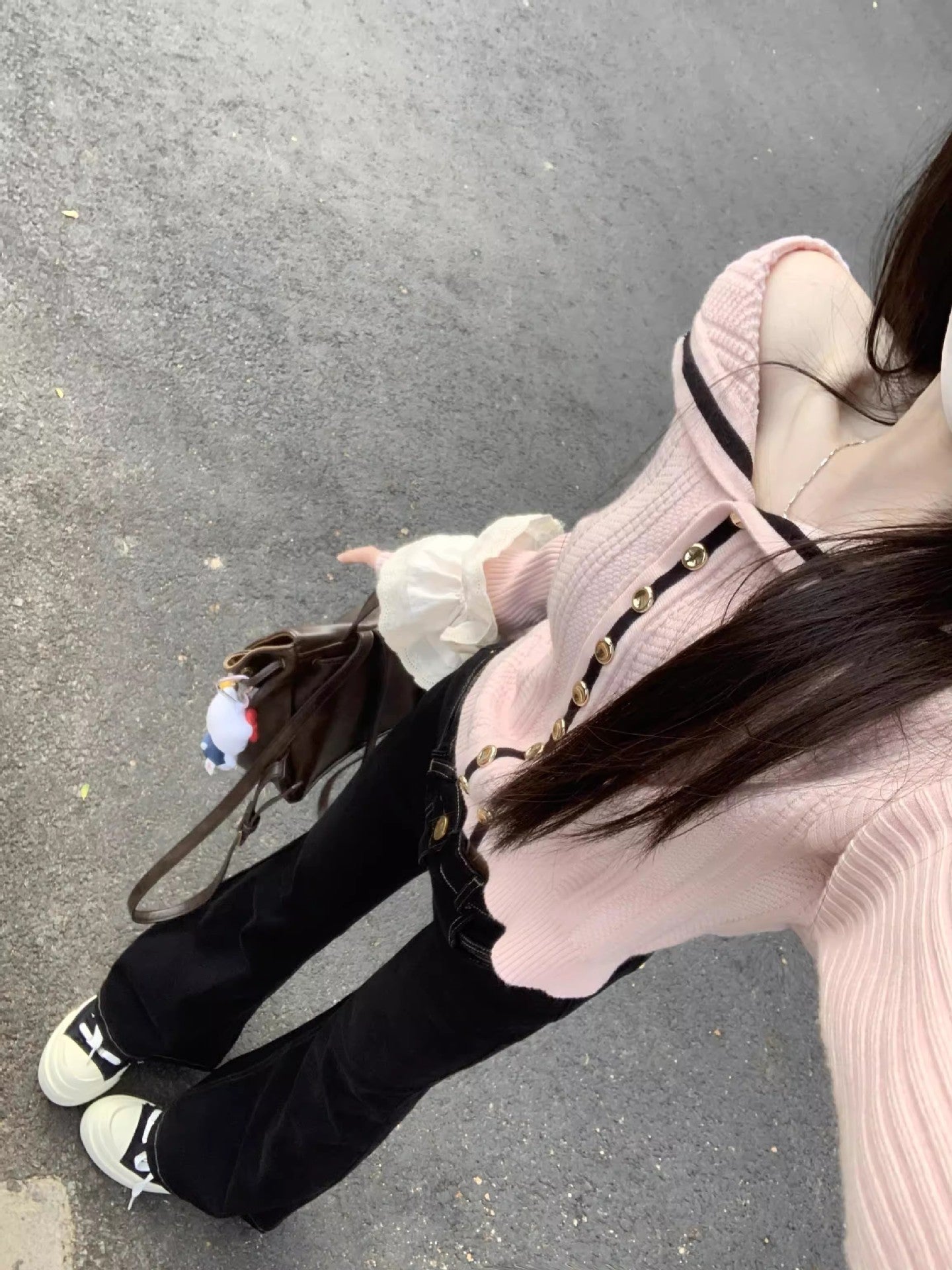 Off-shoulder Sweater Cardigan Cute Youth-looking