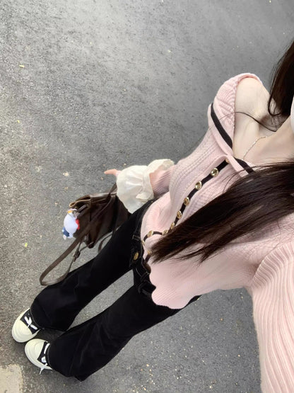 Off-shoulder Sweater Cardigan Cute Youth-looking