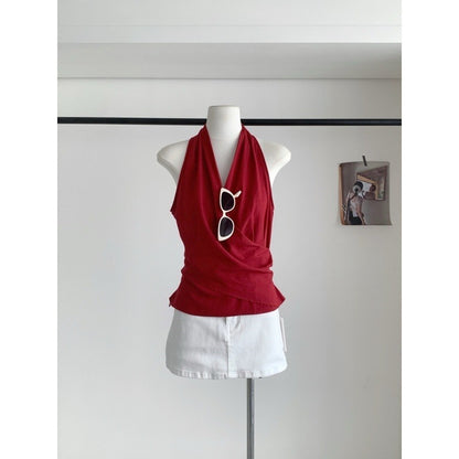 Fashion Versatile Korean Simple Comfort And Casual Halterneck Vest