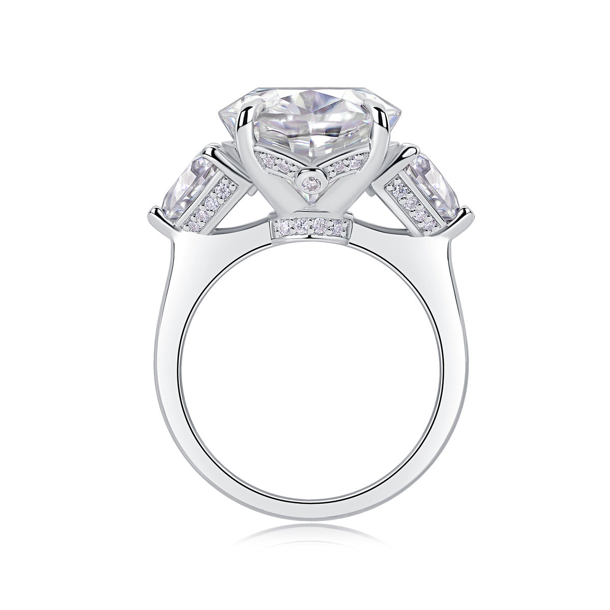 Soul Resonance Moissanite Ring – S925 Silver & Platinum