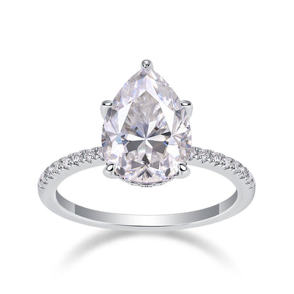 Light and Shadow Moissanite Diamond Ring Set
