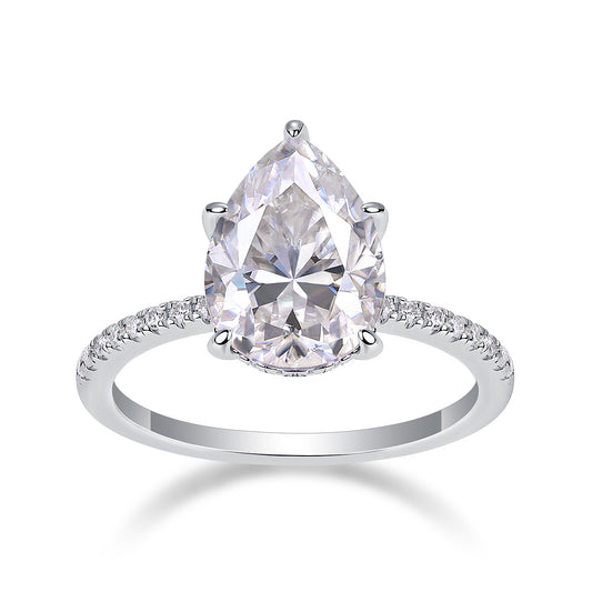 Light and Shadow Moissanite Diamond Ring Set