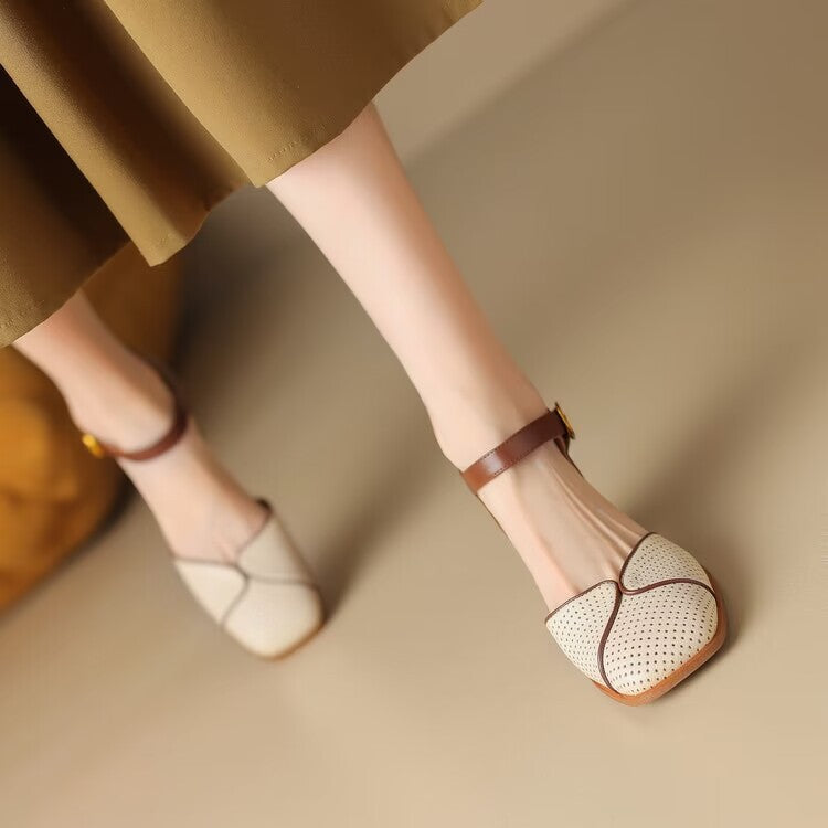 Closed-toe Sandals For Women Mid-heel Perfect With Summer Dresses