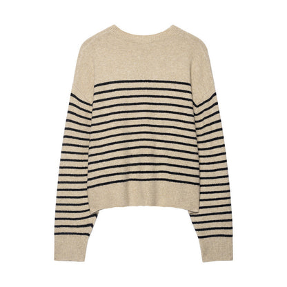 Loose Striped Sweater For Women