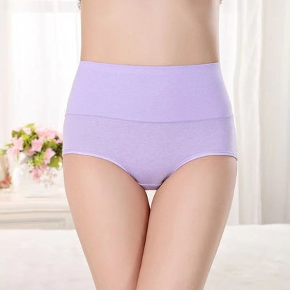 Women's Pure Cotton High Waist Pure Color Simple Slim Fit Simple And Comfortable Elegant Underwear