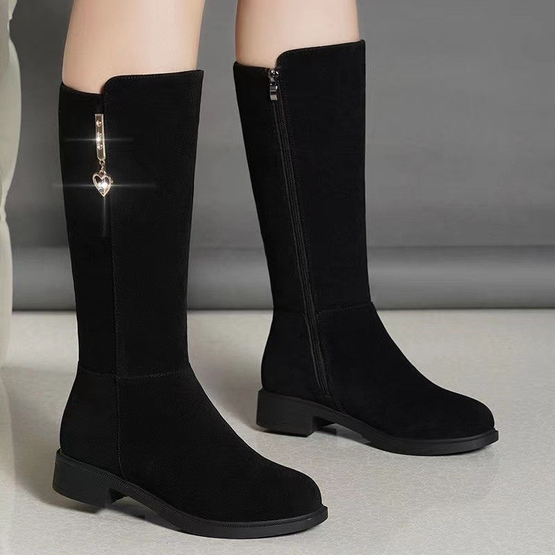 Fleece Lined Mid Calf Warm Cotton Boots