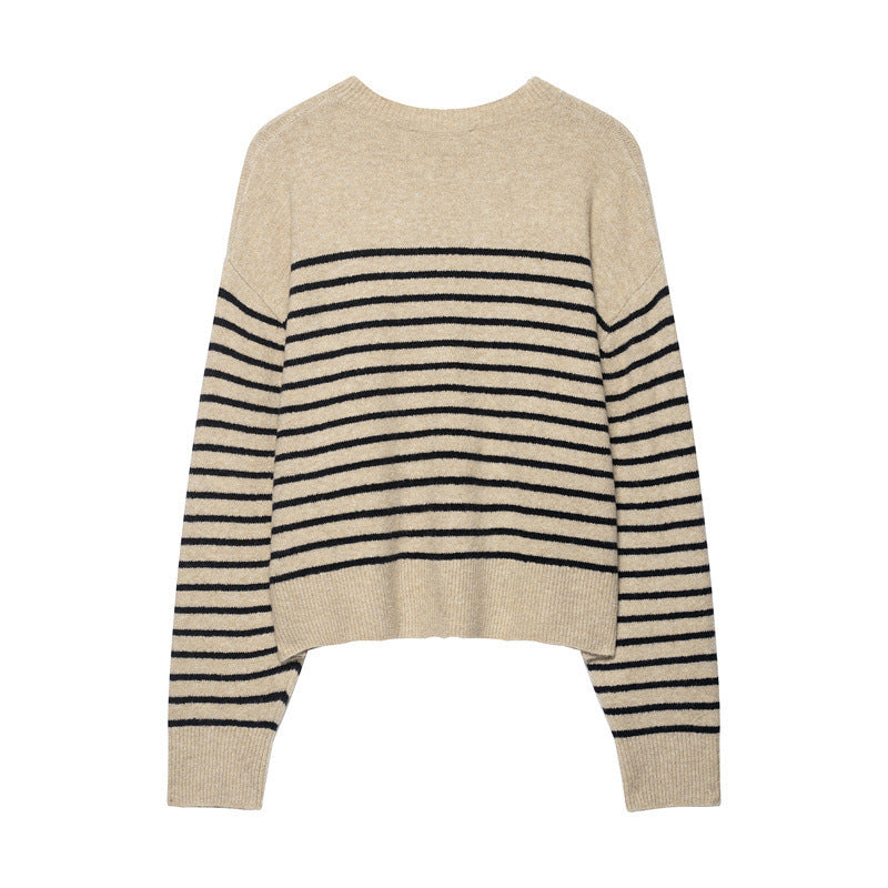 Loose Striped Sweater For Women