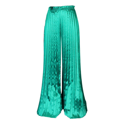 Women's Solid Color Casual Loose Pleated Wide-leg Trousers
