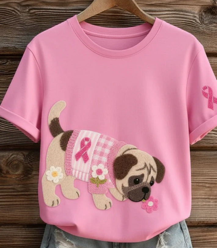 Loose Casual Animal Women's Tops Digital Printed T-shirt