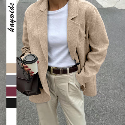 Casual High-end Solid Color Suit Jacket Women's Clothing