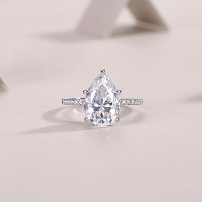 Light and Shadow Moissanite Diamond Ring Set