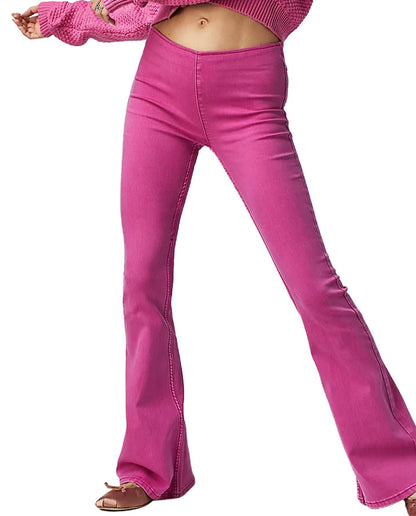 Low Waist Stretch Flared Jeans