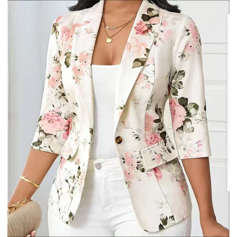 Women's Flower Fashionable All-matching Jacket