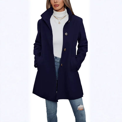 Fashion Casual Autumn And Winter Thick Long Sleeve Woolen Long Thick Coat