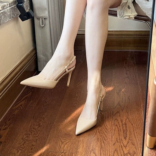 Everyday Pointed-toe Stiletto Strap Closed-toe Sandals