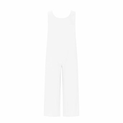 Women's Elegant Wide-Leg Jumpsuit - Button Front Formal & Casual Romper, Lightweight Wear