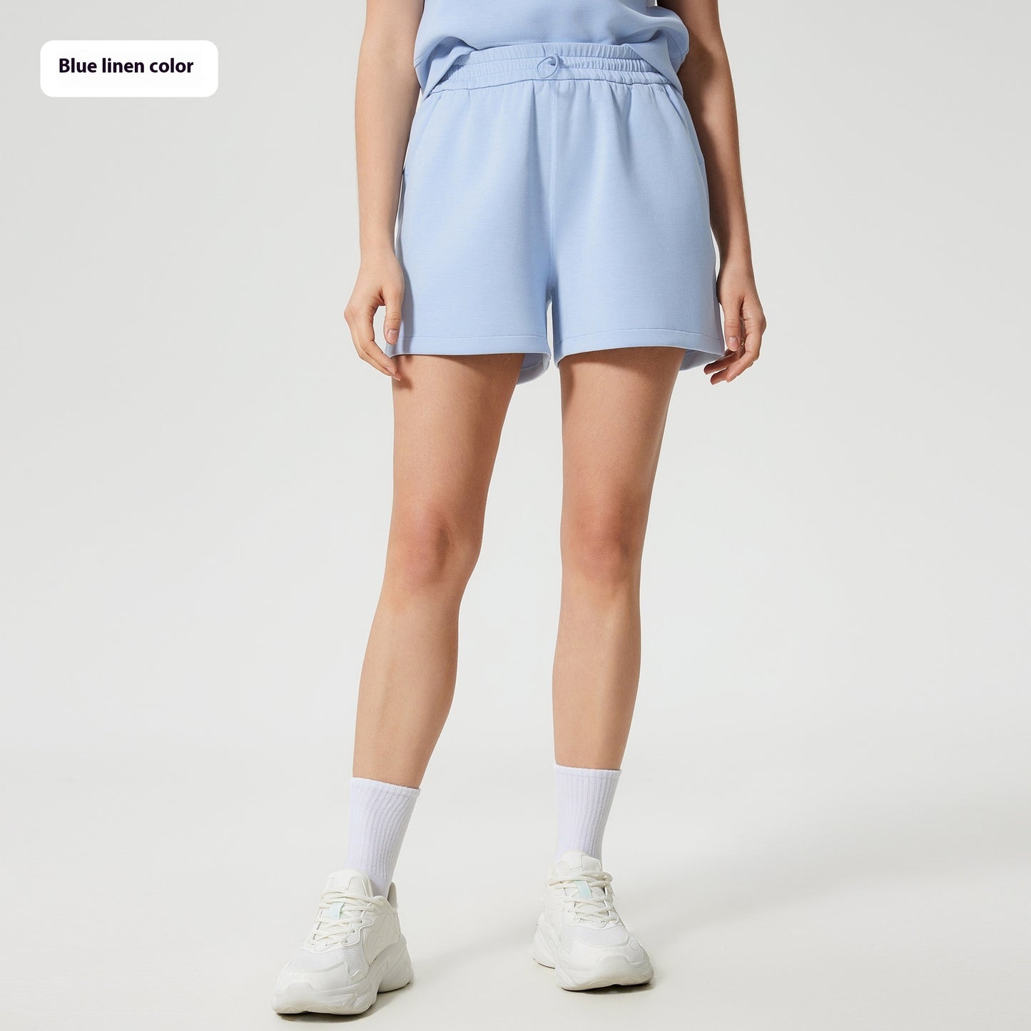 Drawstring High Waist Cloud Feeling Skin-friendly Running Wide Leg Casual Shorts