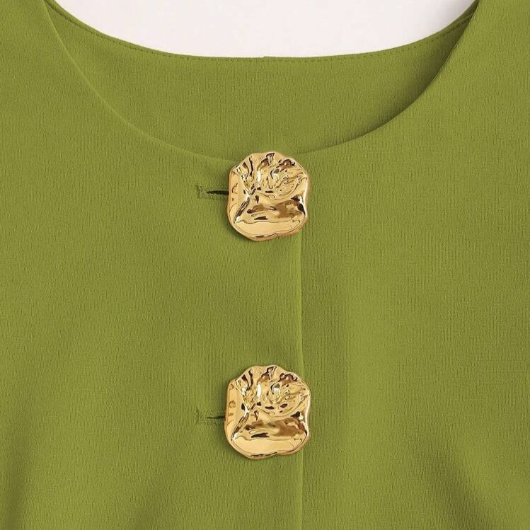 Sleeveless Round Neck Vest Fashion Women's Wear Elegant Waist-tight Solid Color