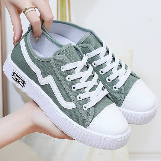 Comfortable Breathable Non-slip Casual Shoes Product information: Pattern: color matching Lining material: unlined Applicable sports: Universal Color: pink, green, blue, black Upper height: low top Heel height: low heel (1-3CM) Heel shape: flat heel Size: