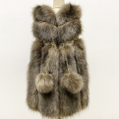 Women's Autumn And Winter Warm Fur Vest