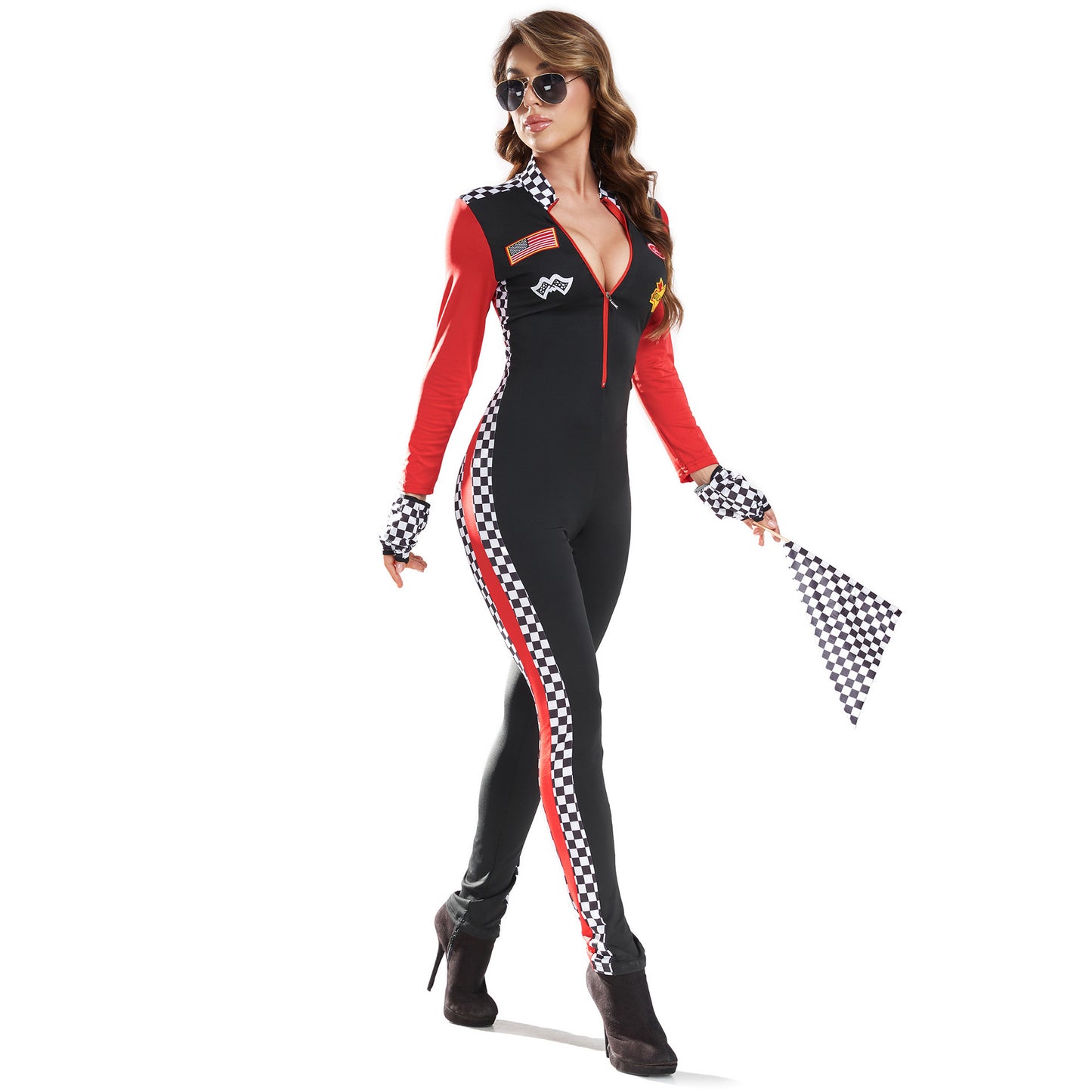 Nightclub Lead Dance Motorcycle Girl Racing Suit