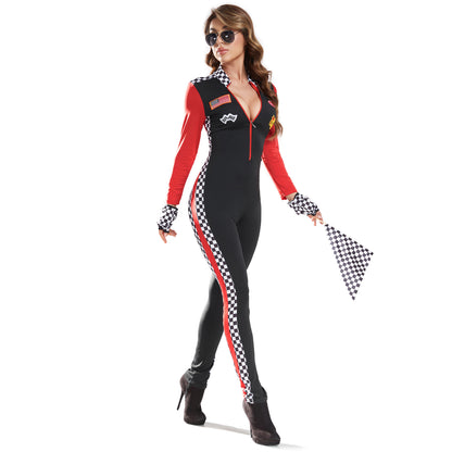 Nightclub Lead Dance Motorcycle Girl Racing Suit