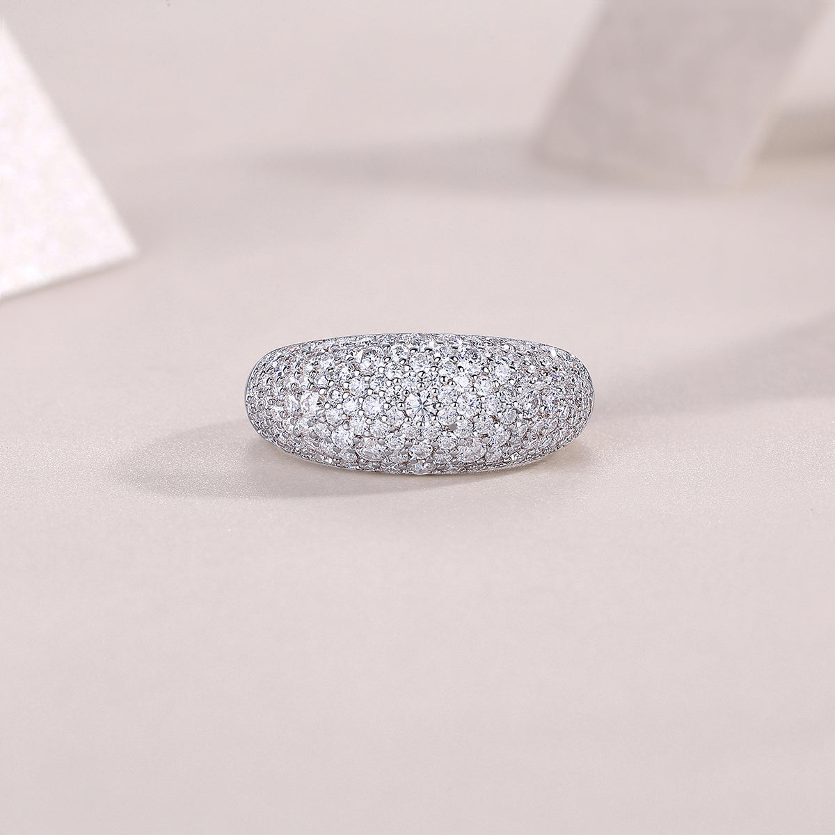 Moonlit Night Stars Moissanite Diamond Ring – S925 Silver