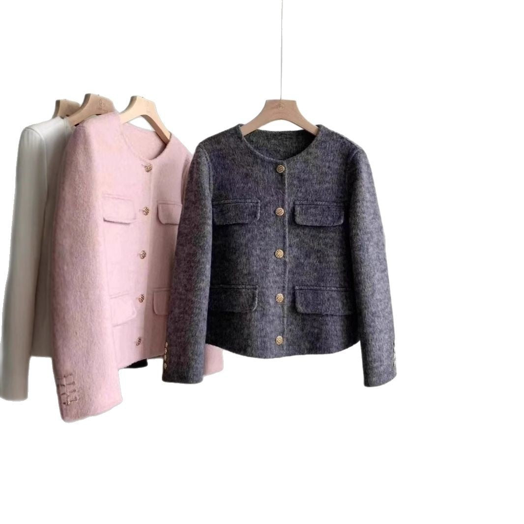 Casual All-matching Graceful Fashion Long Sleeve Solid Color Top