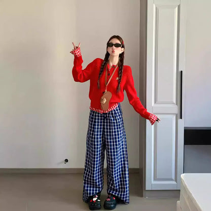 Women's Autumn And Winter Design Stitching Sweater Coat