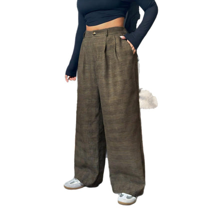 Simple Fashion Suit Wide Leg Loose Straight-leg Pants