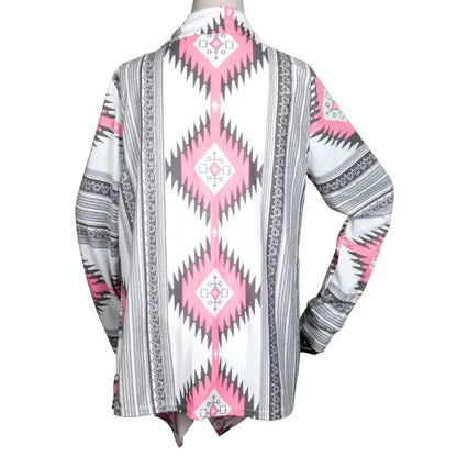 Women Open Front Cardigan Long Sleeve Shawl Neck Breathable Cardigan Well