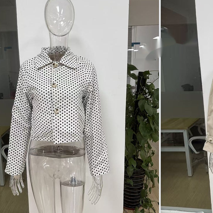 Women's Temperament Commute Lapel Double-sided Short Jacket