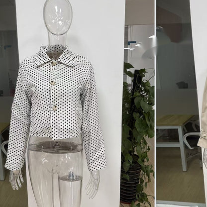 Women's Temperament Commute Lapel Double-sided Short Jacket