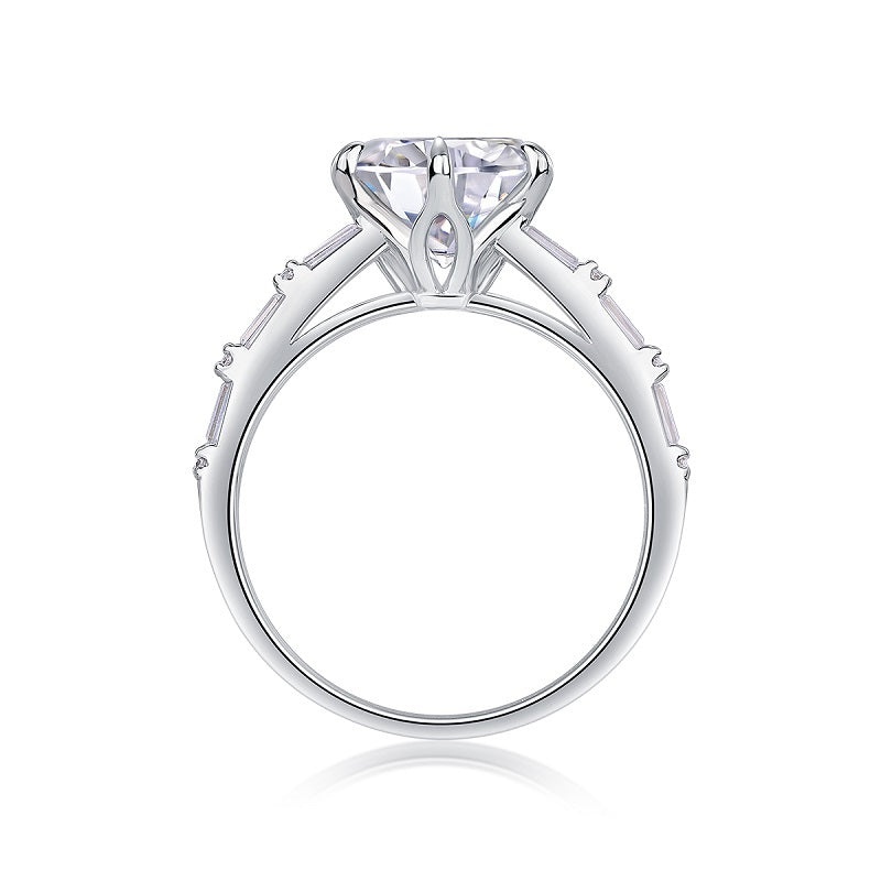 Vanilla 3-Carat Moissanite Ring in Sterling Silver
