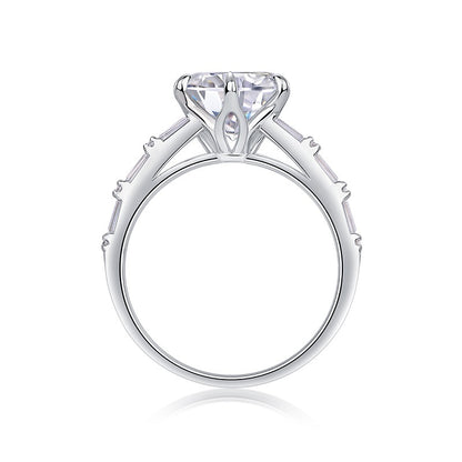 Vanilla 3-Carat Moissanite Ring in Sterling Silver
